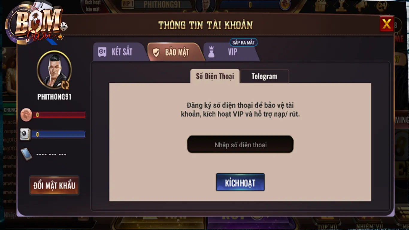 Đăng Ký BomWin – Nhận Giftcode 88K, Tạo Tài Khoản Chỉ 30s! 4 Chú ý bảo mật tài khoản sau khi đăng ký BomWin