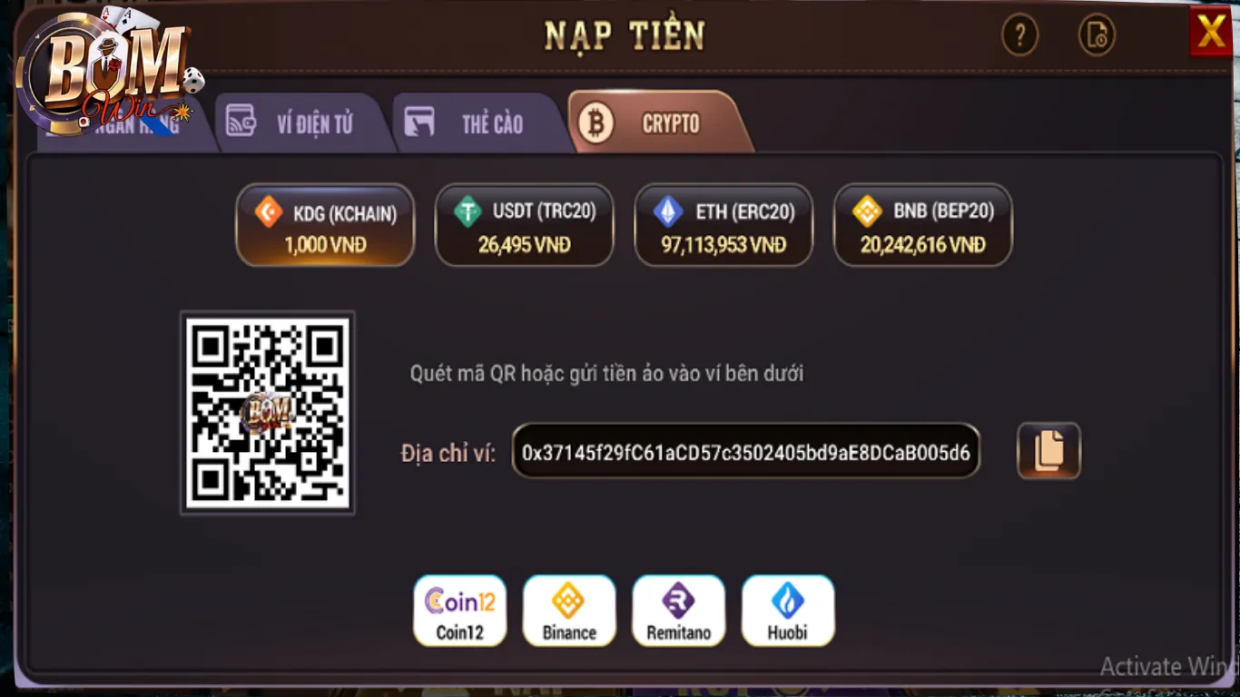Nạp Tiền BomWin – Siêu Tốc, An Toàn, Không Gián Đoạn Trải Nghiệm 5 BomWin – Nạp rút siêu nhanh, thưởng không giới hạn
